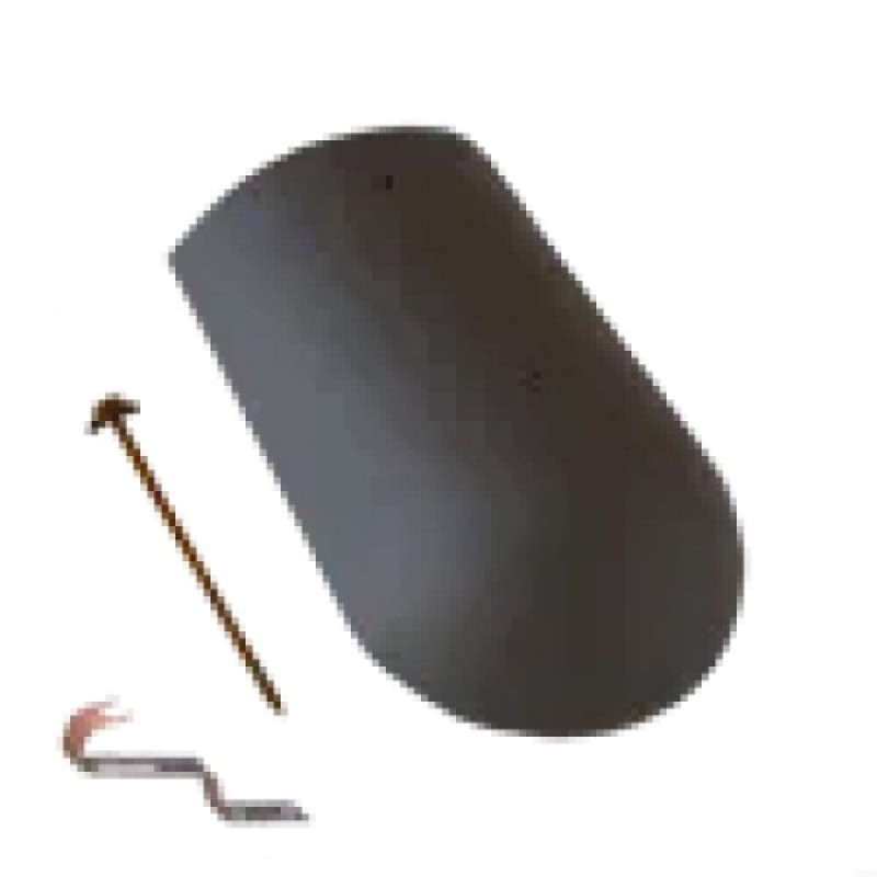 Terrán kezdő kúpcserép rögzítőkkel - Antracit