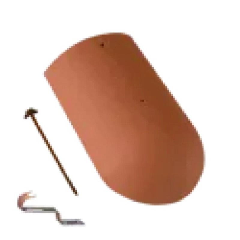 Terrán kezdő kúpcserép rögzítőkkel - Natúr